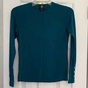 JM Collection Teal Long Sleeve Top